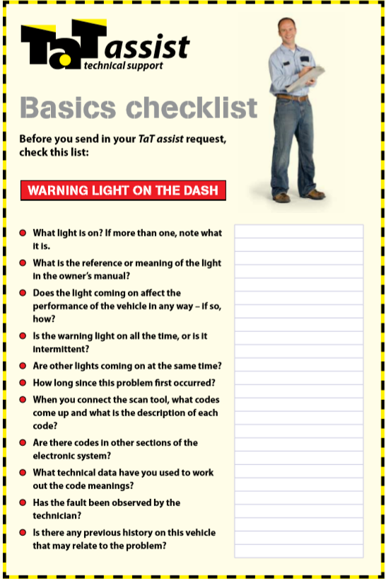 The Automotive Technician - Diagnostic checklist