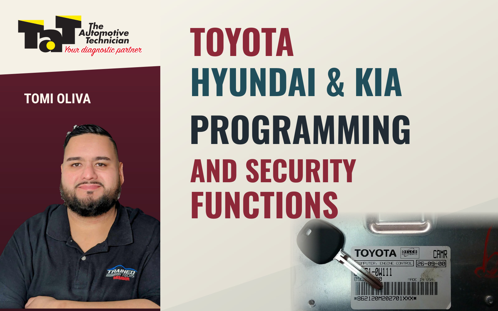 Toyota, Hyundai and Kia Programming and Security Functions